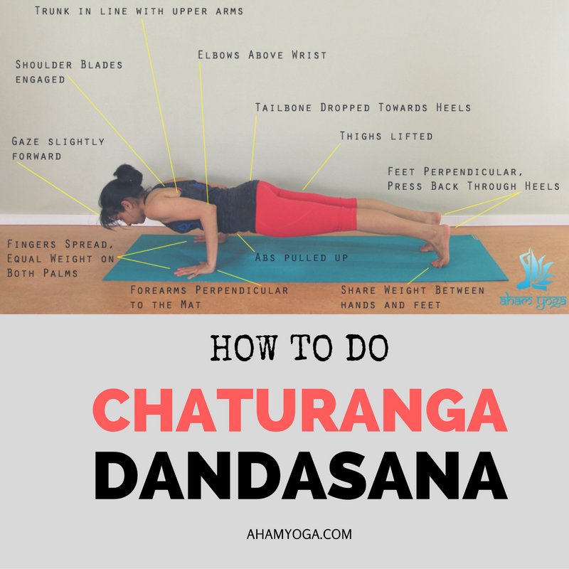 Chaturanga Dandasana – apoio sobre as mãos.