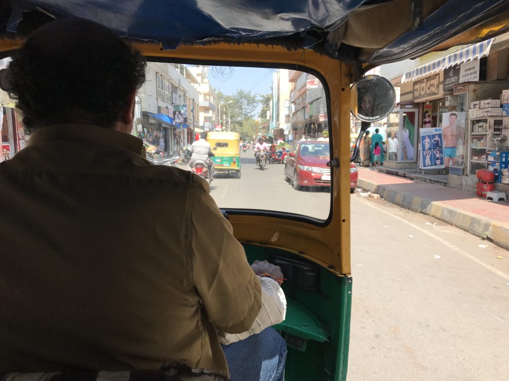An auto rickshaw is a great way to get around. 