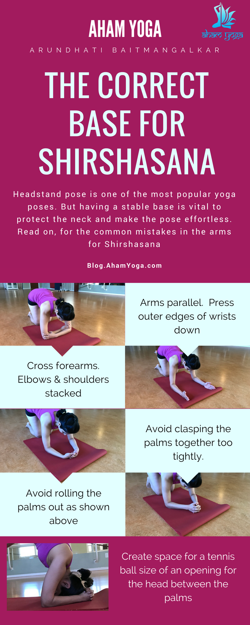 The correct base for Headstand 