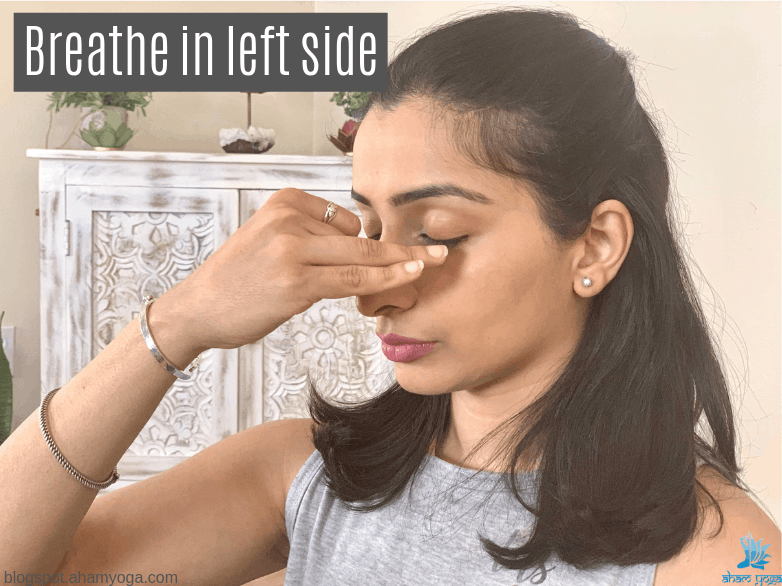How to fold the fingers for alternate nostril breath